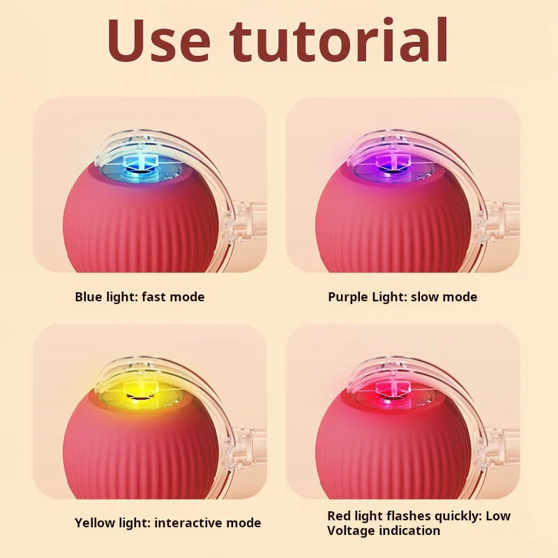 Electric Dog Ball Toys Automatic Rolling Ball Rechargeable Smart Pet Interactive Plush Toy Dog Cat Training Imitate Mouse