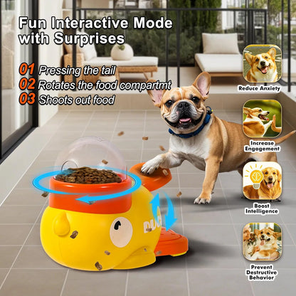 Pet Snack Feeder Dog Food Dispenser Automatic Feeder Puppy Cartoon Duck Design Used to Train Dogs Accessories Cats Cat Supplies