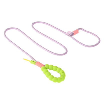 220cm Pet Dog Training Round Rope Light Weight Nylon P Chain Collar Adjustable for Small Medium Dogs Walking Leash Pet Supplies