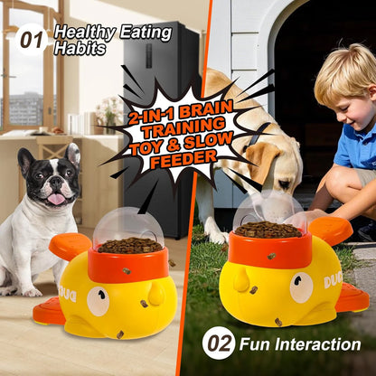 Pet Snack Feeder Dog Food Dispenser Automatic Feeder Puppy Cartoon Duck Design Used to Train Dogs Accessories Cats Cat Supplies