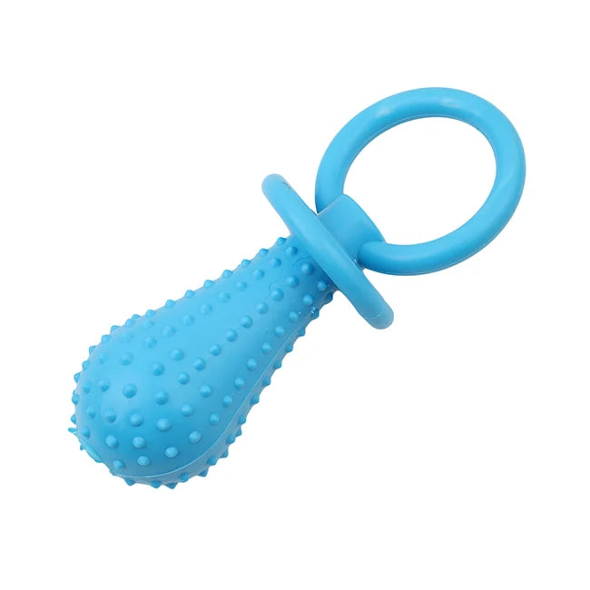 Pet Rubber Pacifier Dog Toy Interactive Rubber Soother Pet Dog Cat Puppy Elasticity Teeth Dog Chew Toys Tooth Cleaning Toy
