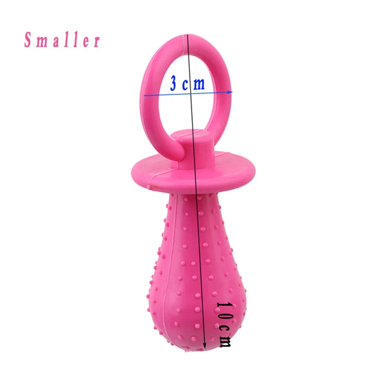 Pet Rubber Pacifier Dog Toy Interactive Rubber Soother Pet Dog Cat Puppy Elasticity Teeth Dog Chew Toys Tooth Cleaning Toy