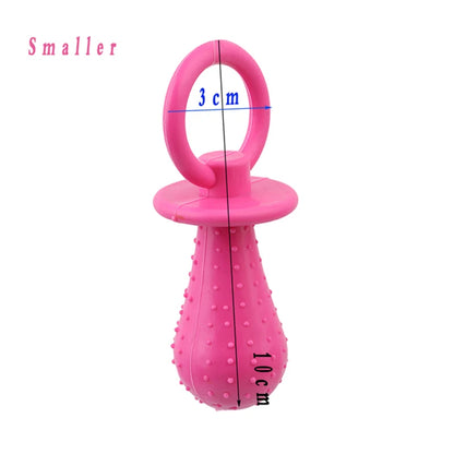 Pet Rubber Pacifier Dog Toy Interactive Rubber Soother Pet Dog Cat Puppy Elasticity Teeth Dog Chew Toys Tooth Cleaning Toy