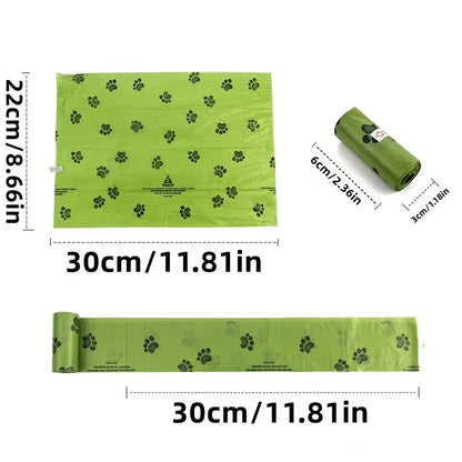 Dog Waste Bags With Dispenser - 2 Rolls/30 Count, Leak-Proof Poop Bags For Outdoor Walks