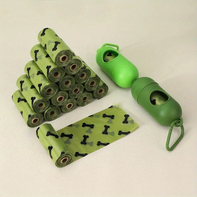 Dog Waste Bags With Dispenser - 2 Rolls/30 Count, Leak-Proof Poop Bags For Outdoor Walks